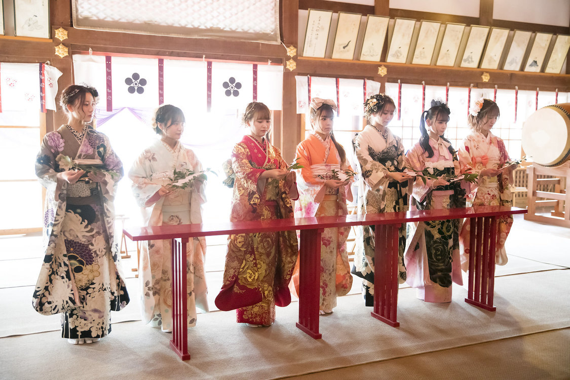 NMB48＜新成人メンバー「はたちのつどい」＞大阪天満宮（2023年1月9日／©Showtitle）