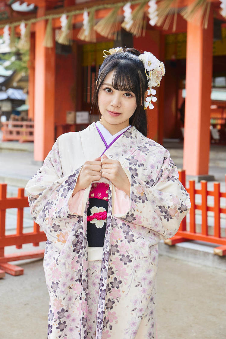 村上和叶＜HKT48 成人式＞住吉神社（2023年1月9日／©Mercury）