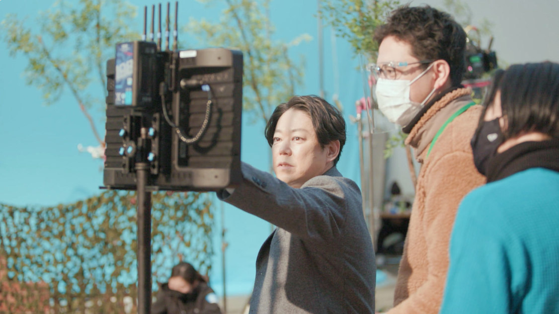 小坂菜緒（日向坂46）＆阿部サダヲ、新TV-CM「CO2を減らすために」篇「すすめ、ゼロカーボン！」篇 メイキング画像