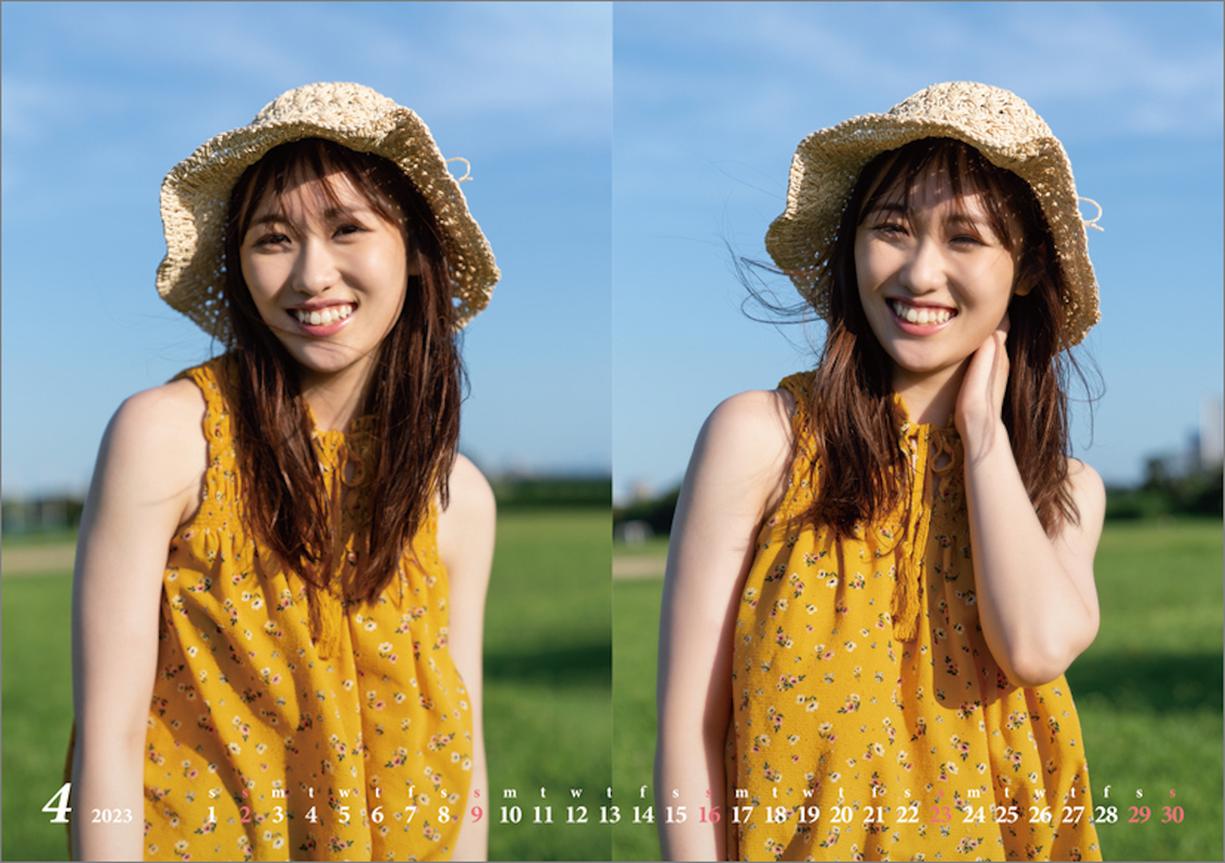 『卓上 工藤遥4月始まりカレンダー』より