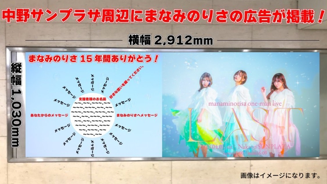中野サンプラザ周辺にポスター広告イメージ