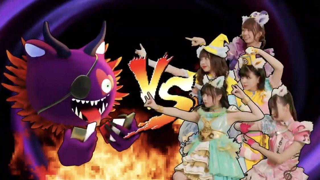 わーすた「メラにゃイザー!!!!!〜君に、あ・げ・う♪〜」MVより