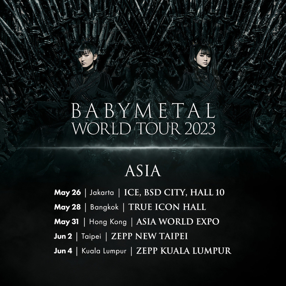 ＜BABYMETAL WORLD TOUR 2023 ASIA＞