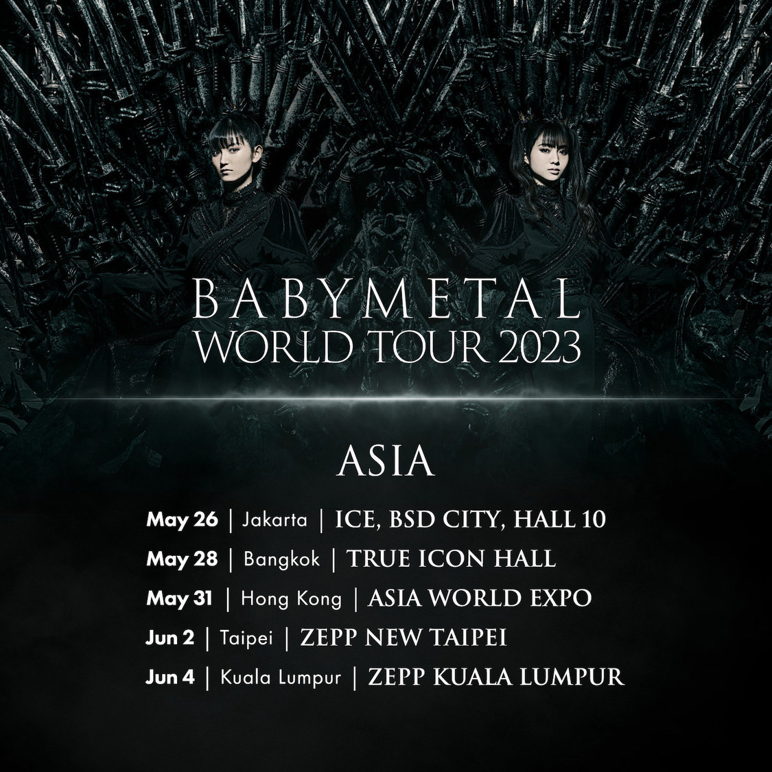＜BABYMETAL WORLD TOUR 2023 ASIA＞