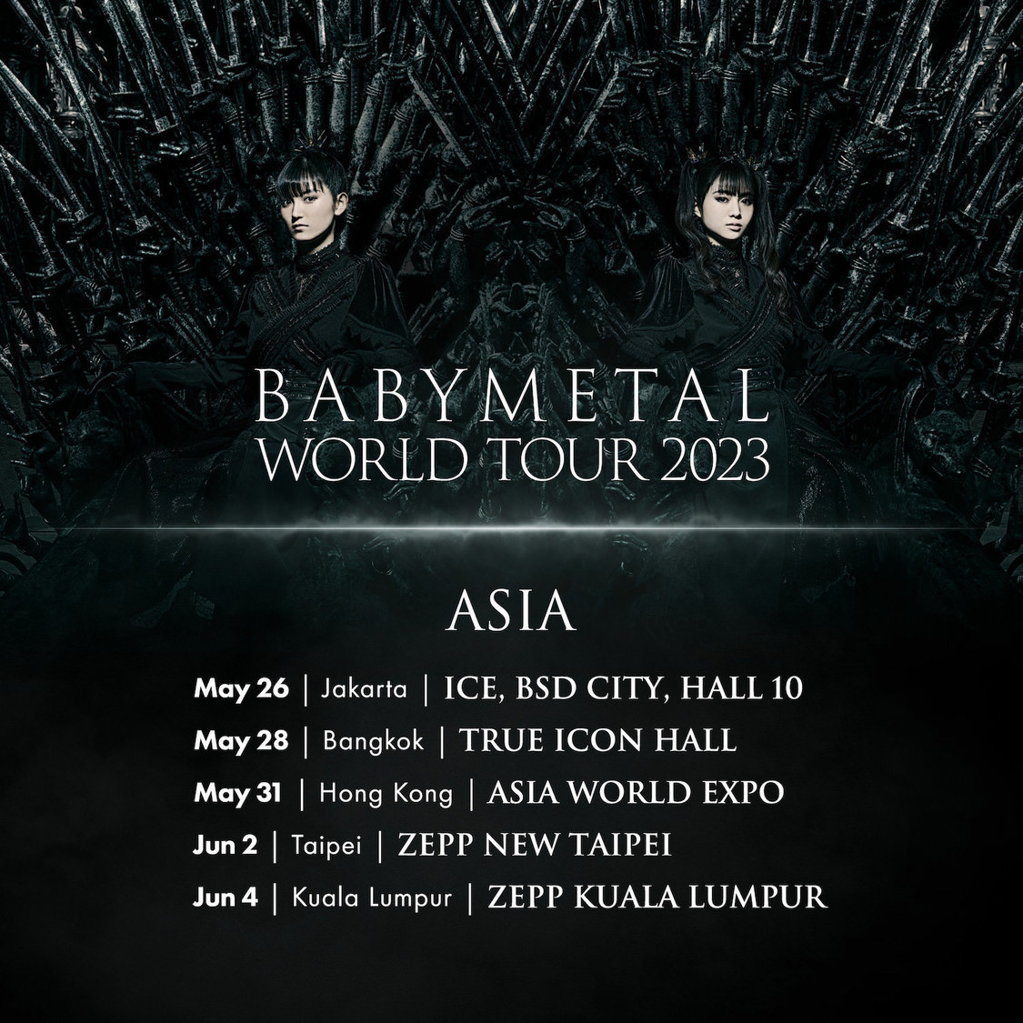 ＜BABYMETAL WORLD TOUR 2023 ASIA＞