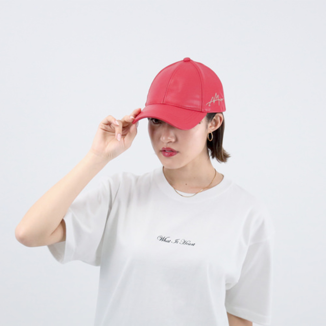 アップルレザーキャップ