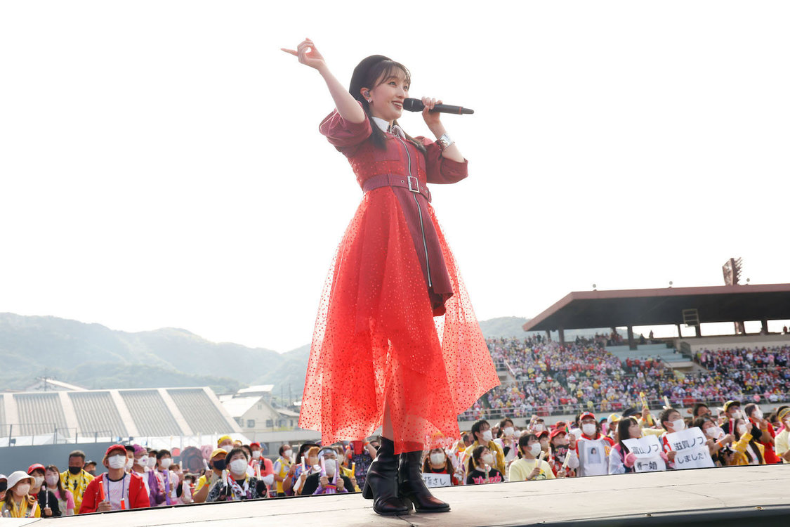 ももいろクローバーZ＜ももクロ春の一大事2023 in 福山市 〜笑顔のチカラ つなげるオモイ〜＞福山通運ローズスタジアム（2023年4月23日／©︎上飯坂一 ©︎小境勝巳）