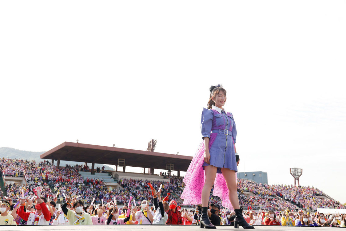 ももいろクローバーZ＜ももクロ春の一大事2023 in 福山市 〜笑顔のチカラ つなげるオモイ〜＞福山通運ローズスタジアム（2023年4月23日／©︎上飯坂一 ©︎小境勝巳）