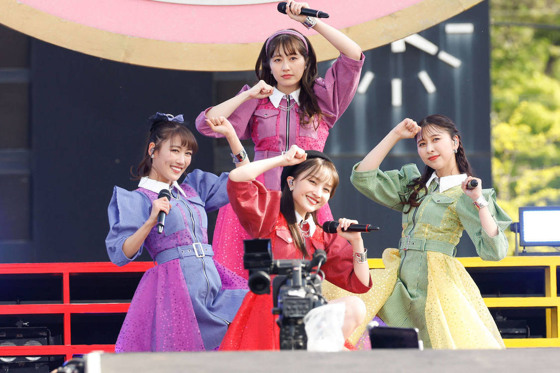 ももいろクローバーZ＜ももクロ春の一大事2023 in 福山市 〜笑顔のチカラ つなげるオモイ〜＞福山通運ローズスタジアム（2023年4月23日／©︎上飯坂一 ©︎小境勝巳）