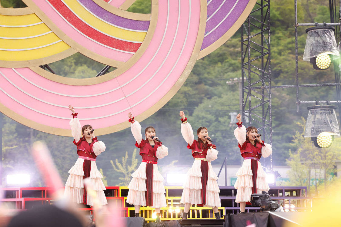 ももいろクローバーZ＜ももクロ春の一大事2023 in 福山市 〜笑顔のチカラ つなげるオモイ〜＞福山通運ローズスタジアム（2023年4月23日／©︎上飯坂一 ©︎小境勝巳）