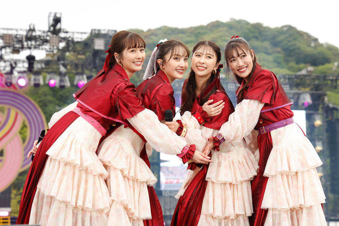 ももいろクローバーZ＜ももクロ春の一大事2023 in 福山市 〜笑顔のチカラ つなげるオモイ〜＞福山通運ローズスタジアム（2023年4月23日／©︎上飯坂一 ©︎小境勝巳）