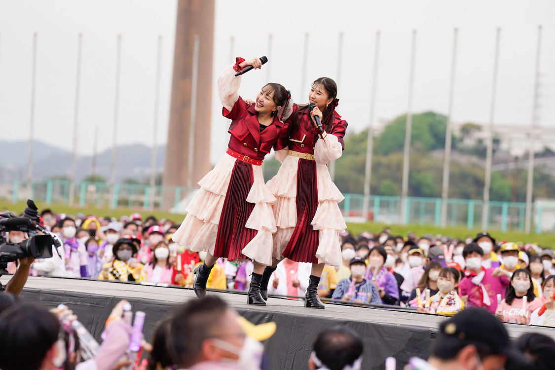 ももいろクローバーZ＜ももクロ春の一大事2023 in 福山市 〜笑顔のチカラ つなげるオモイ〜＞福山通運ローズスタジアム（2023年4月23日／©︎上飯坂一 ©︎小境勝巳）