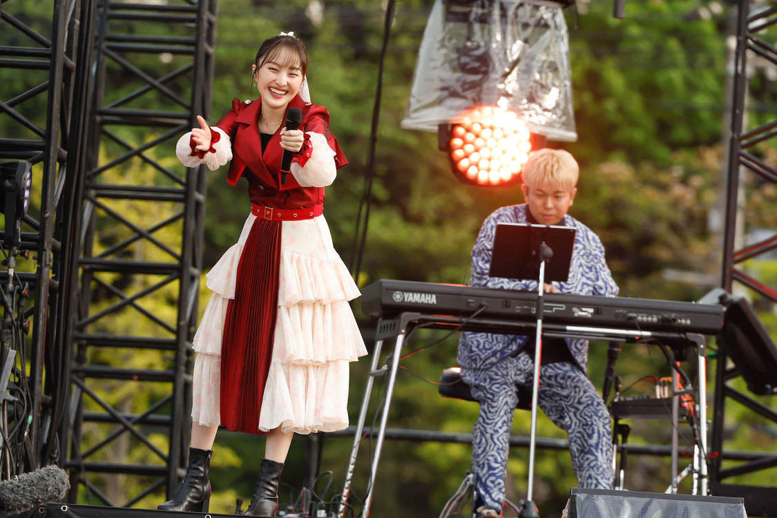 ももいろクローバーZ＜ももクロ春の一大事2023 in 福山市 〜笑顔のチカラ つなげるオモイ〜＞福山通運ローズスタジアム（2023年4月23日／©︎上飯坂一 ©︎小境勝巳）