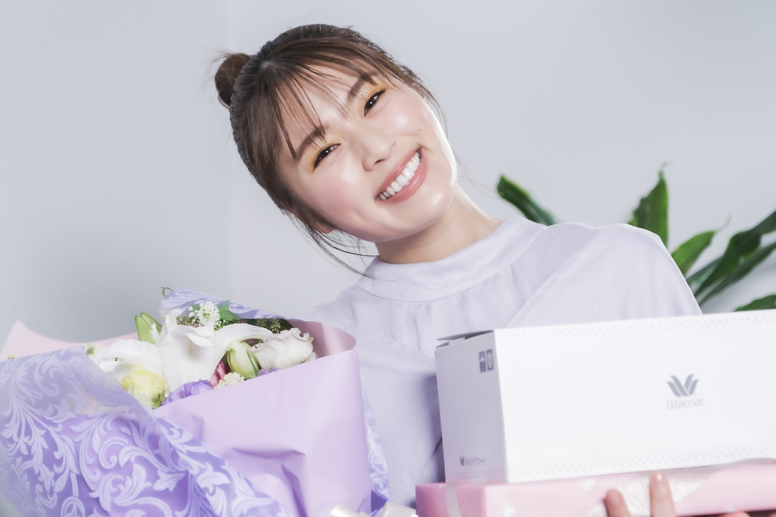 渋谷凪咲「マッチミーブラ」CMメイキングカット