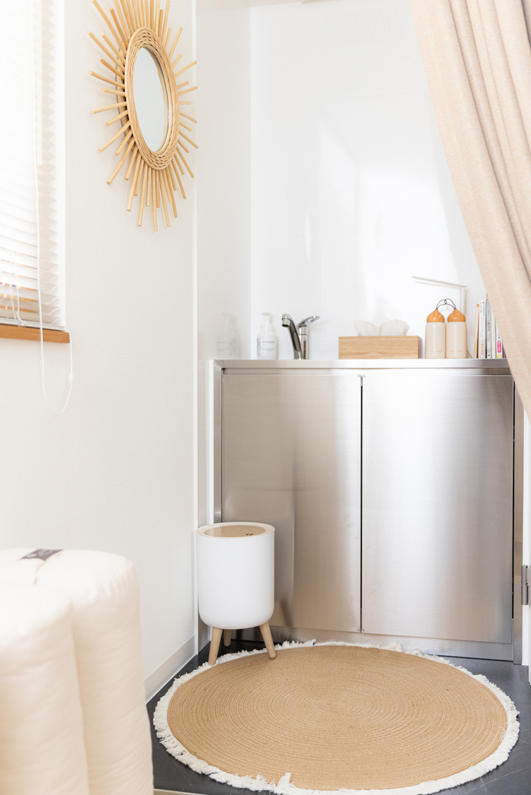 スタジオの奥には更衣室とお手洗い。