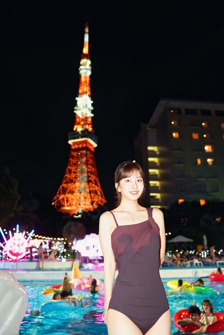 斉藤里奈＜CanCam×Tokyo Prince Hotel Night Pool 2023＞東京プリンスホテル GARDEN POOL（2023年7月15日）