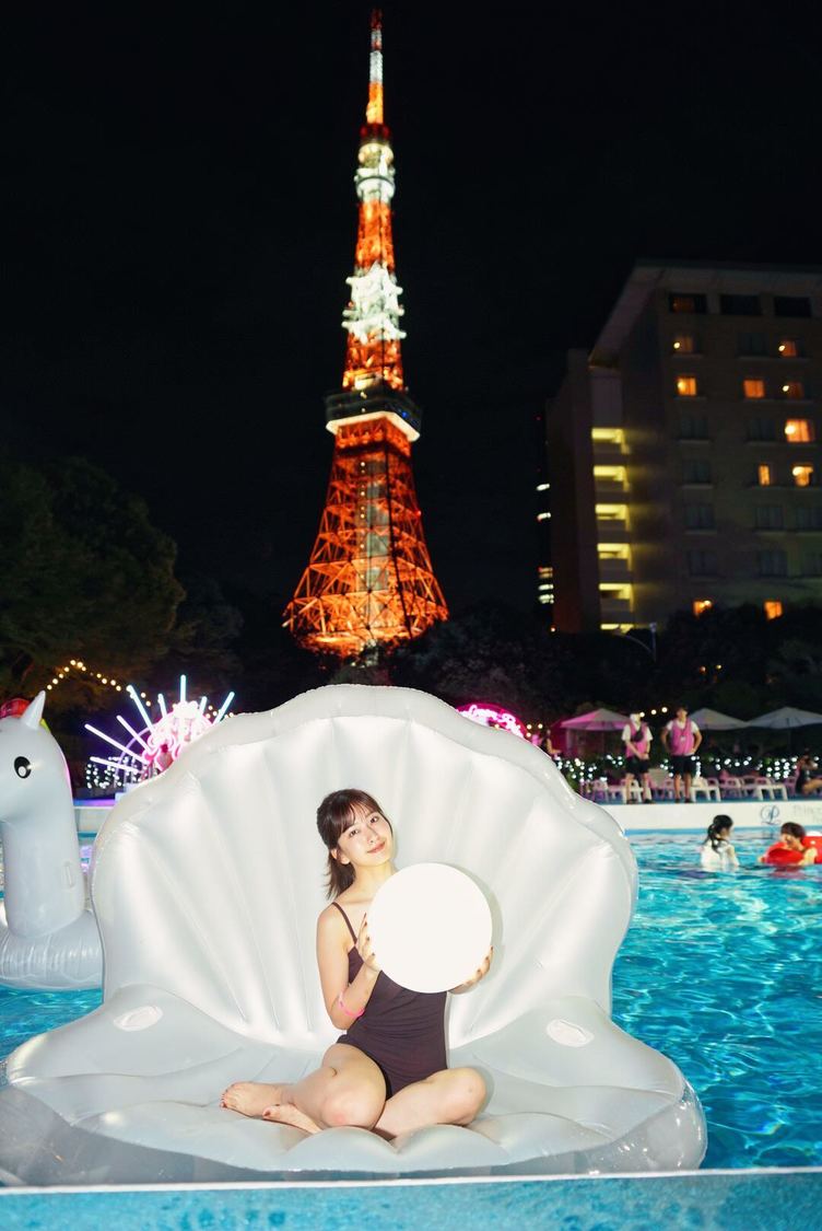斉藤里奈＜CanCam×Tokyo Prince Hotel Night Pool 2023＞東京プリンスホテル GARDEN POOL（2023年7月15日）