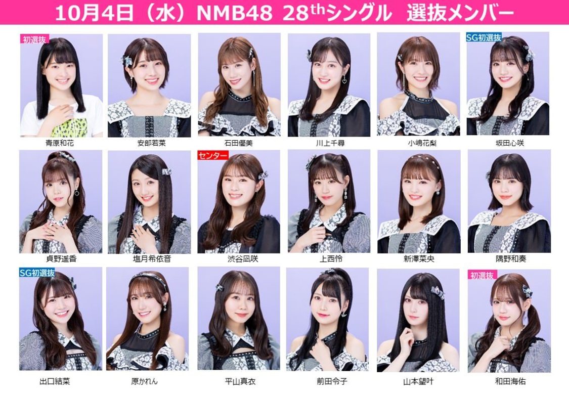 28thシングル選抜メンバー 18名