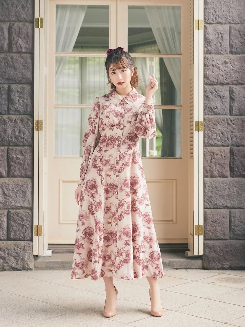 アンティーク調ローズワンピース