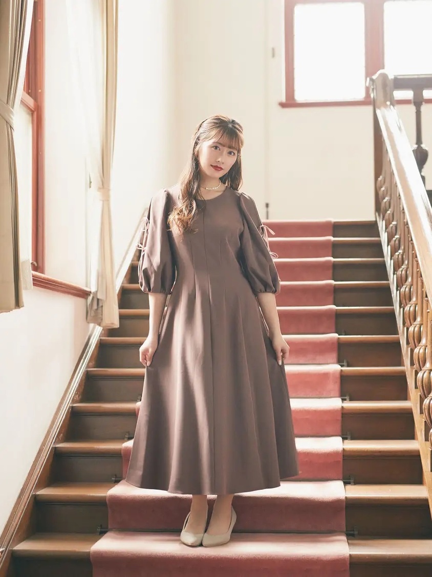 スリーブリボンワンピース