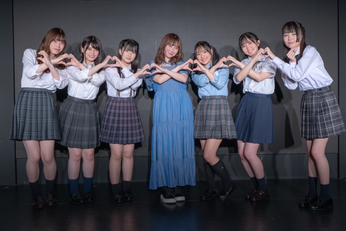 左から、福田慶莉、中村美結、稲田美琉愛、宮内凛、宇田川桜夢、黒島愛麻、菊池ねる