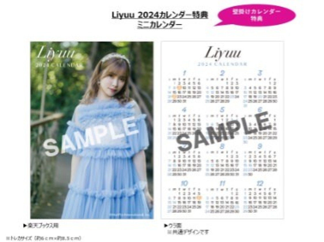 壁掛け特典：ミニカレンダー付き