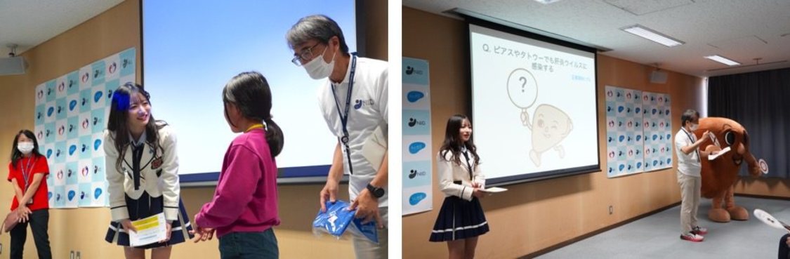 坂田心咲（NMB48）＜『知って、肝炎プロジェクト』肝炎クイズイベント＞国立感染症研究所戸山庁舎（2023年10月28日）