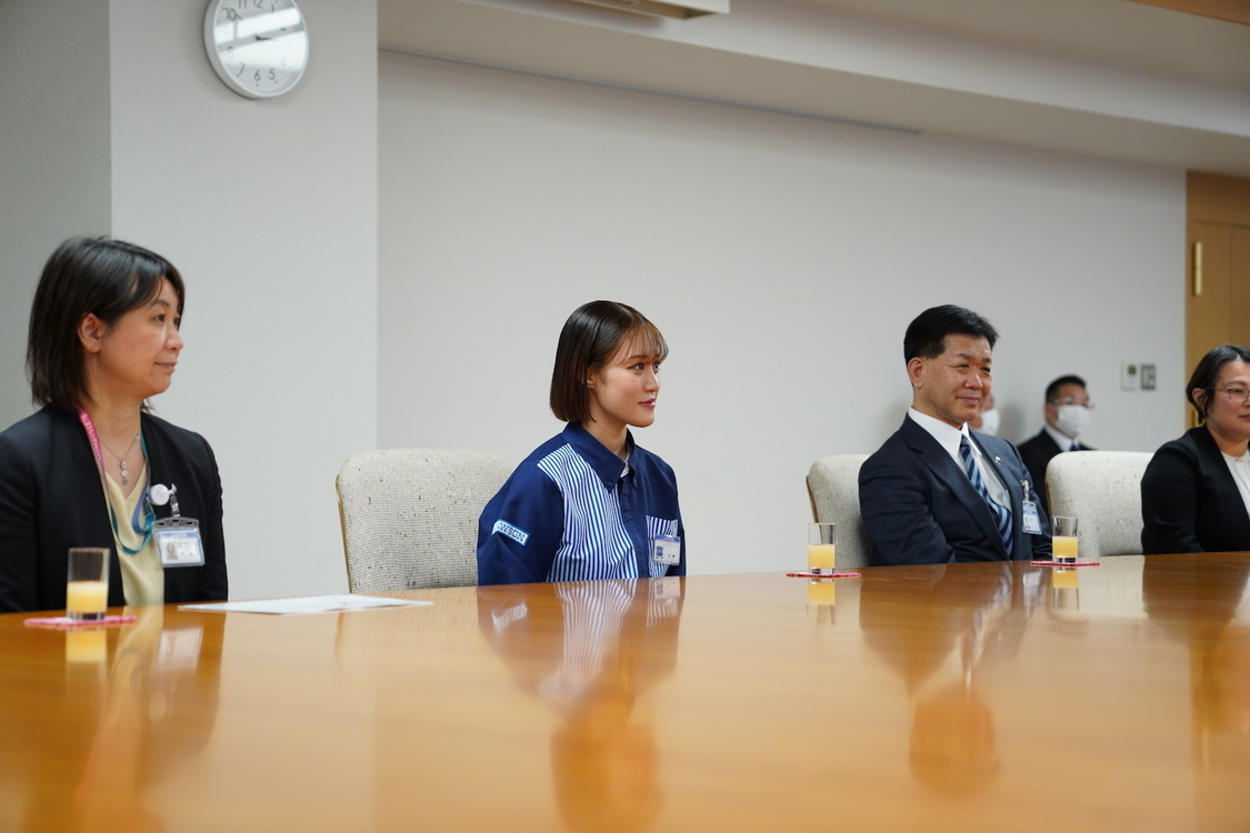 青森県庁にて宮下宗一郎知事に表敬訪問（2024年1月16日）