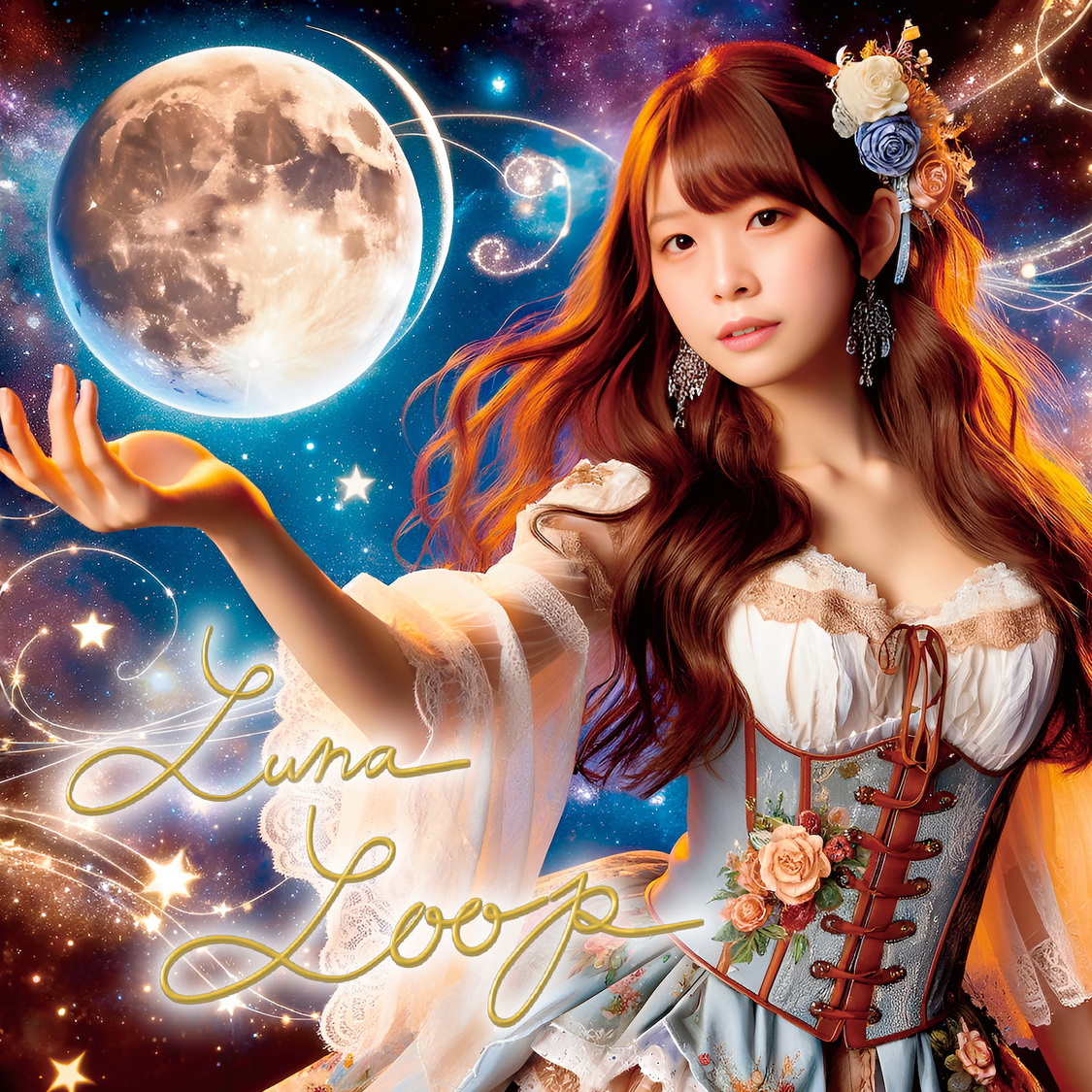 八木奈々（『Mi LUNA from お月ちゃんのうた』1stシングル「LUNA LOOP」ジャケット写真）