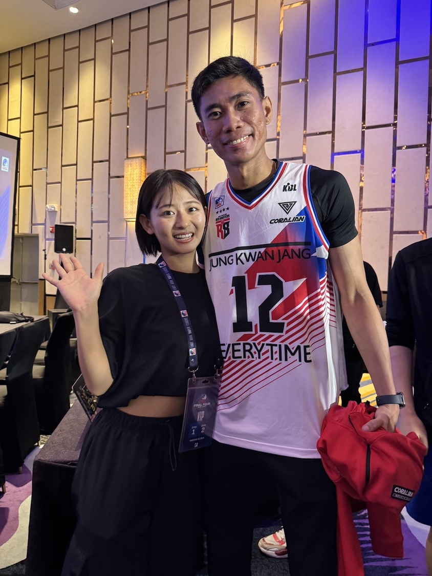  すみぽん（高倉菫）＆安養正官庄レッドブースターズ：レンツ・アバンド選手