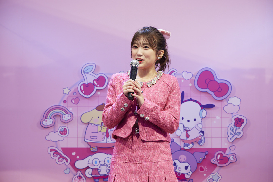 矢吹奈子＜Sanrio Lovers Party（サンリオラバーズパーティ）＞メディア向け発表会（2024年3月15日／© 2024 SANRIO CO.,LTD. 著作(株)サンリオ）