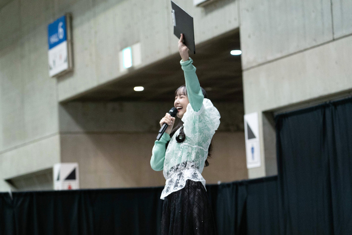 福田朱里＜STU48 10thシングル「君は何を後悔するのか？」劇場盤発売記念イベント直接会ってお話しができる！「個別お話し会」＆「2ショット写真会」＞幕張メッセ（2024年3月20日／ⒸSTU）