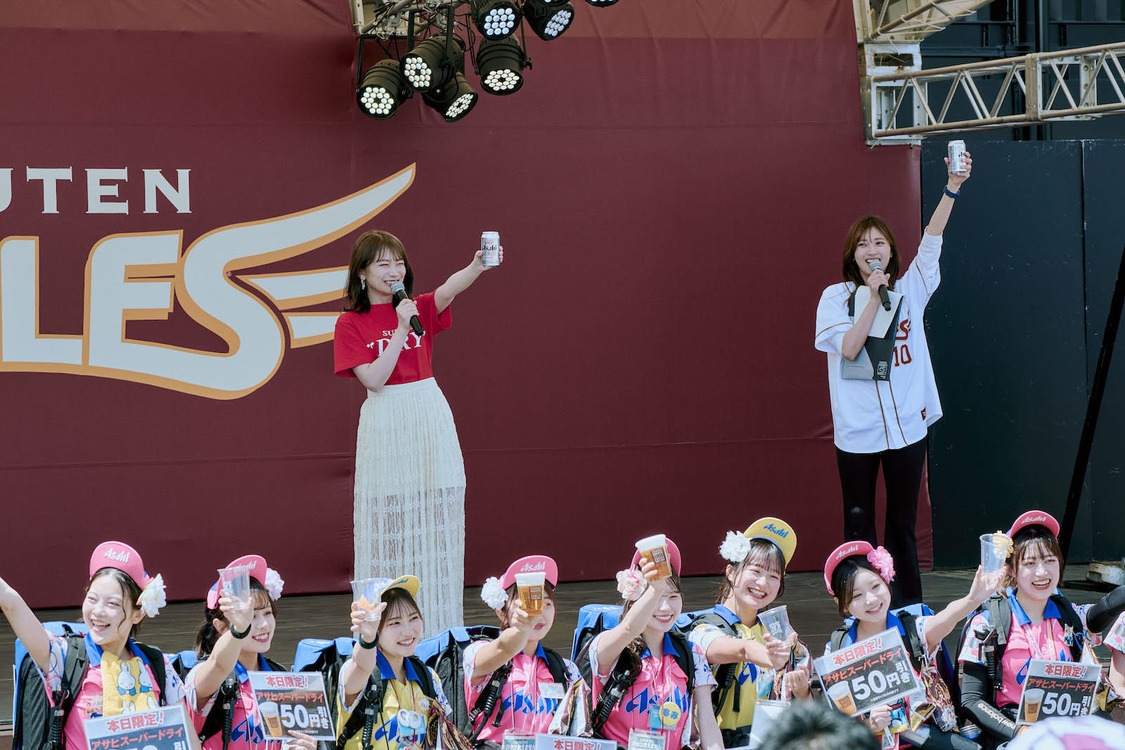 秋元真夏 東北楽天ゴールデンイーグルス対千葉ロッテ戦＜アサヒスーパードライデー＞PRイベント（2024年5月3日）