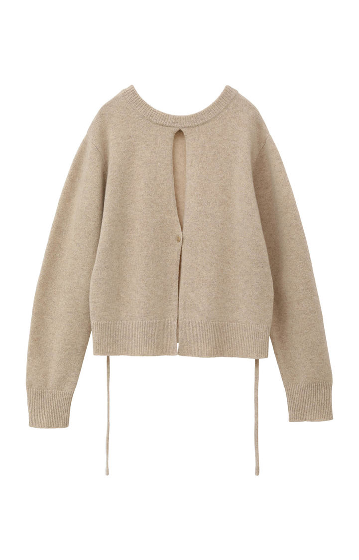 SuzuHirose × CLANE W FACE CENTER SLIT KNIT TOPS 