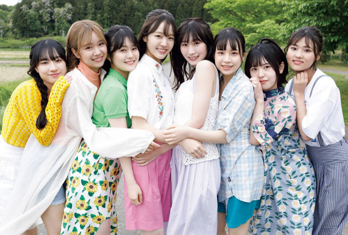 『B.L.T.2024年7月号』紀伊國屋書店 新潟店購入特典ポストカード【佐藤海里＆真下華穂＆北村優羽＆杉本萌＆喜多花恵＆南川遥香＆奥村百花＆関野山凪（NGT48）】