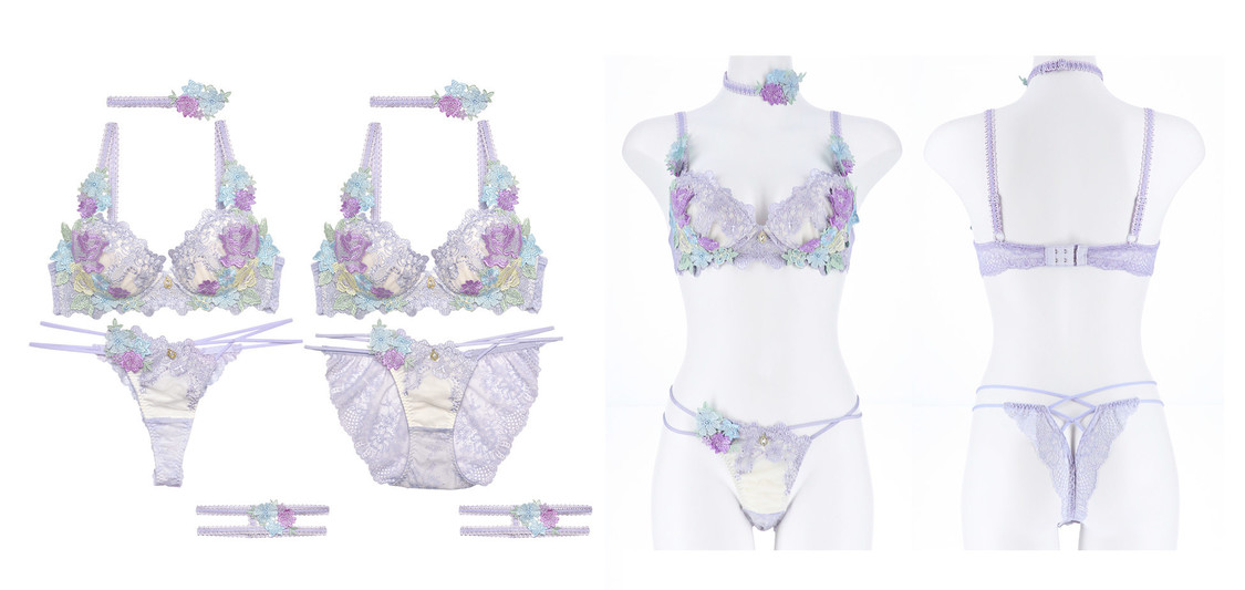 Dressy Flower Lady Bra&Shorts