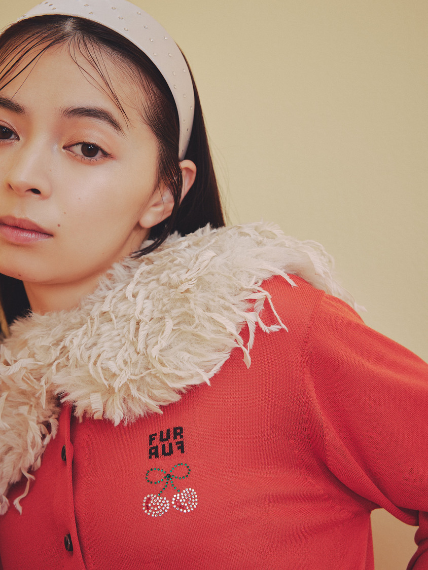 【上國料萌衣コラボ】チェリーカーディガン