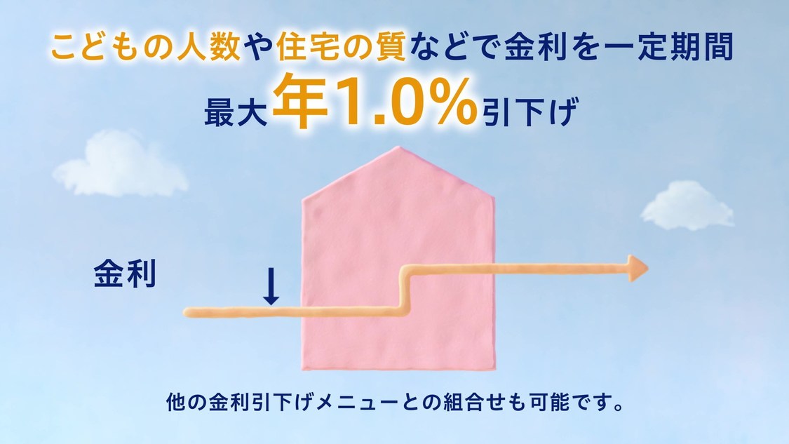 「【フラット35】子育てプラス」新CM（15秒ver）場面写真