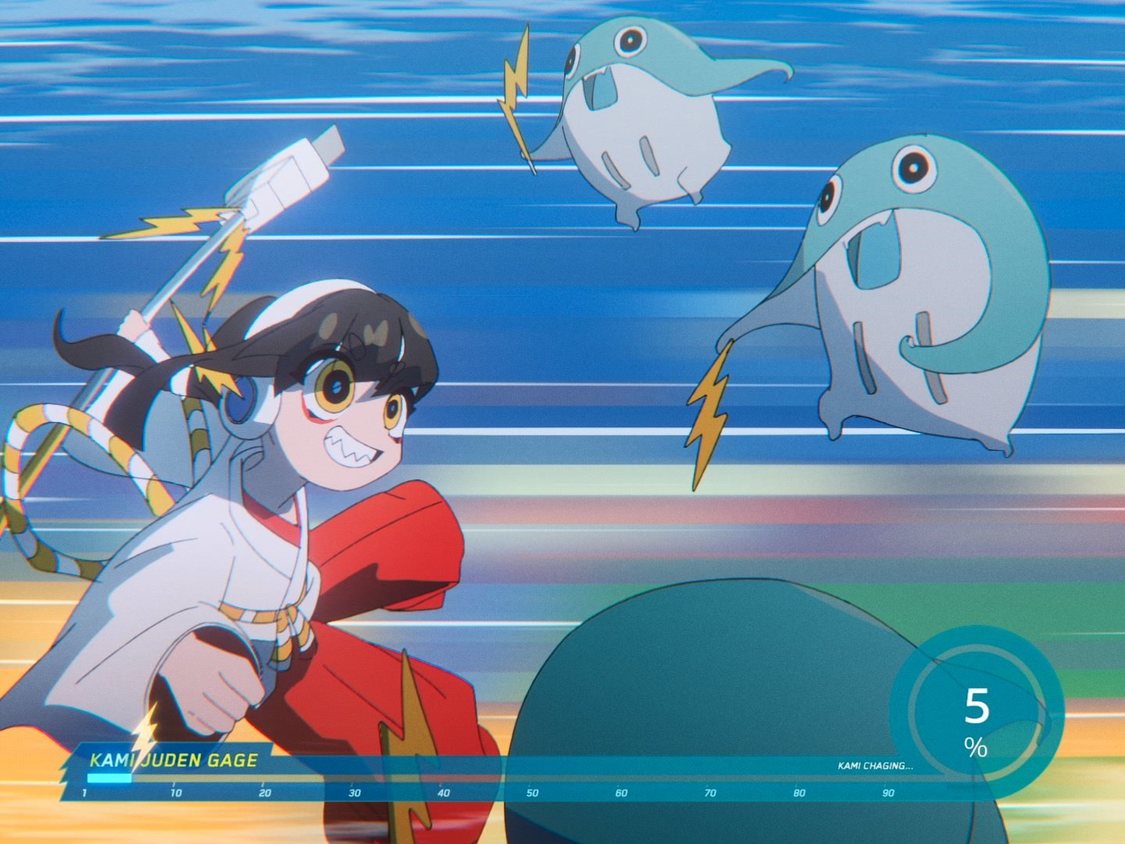 『motorola edge 50s pro』新CM「神ジューデンガール」篇場面写真