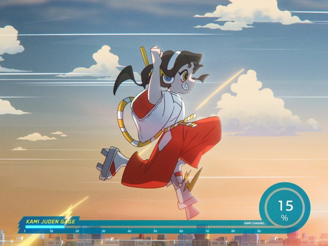 『motorola edge 50s pro』新CM「神ジューデンガール」篇場面写真