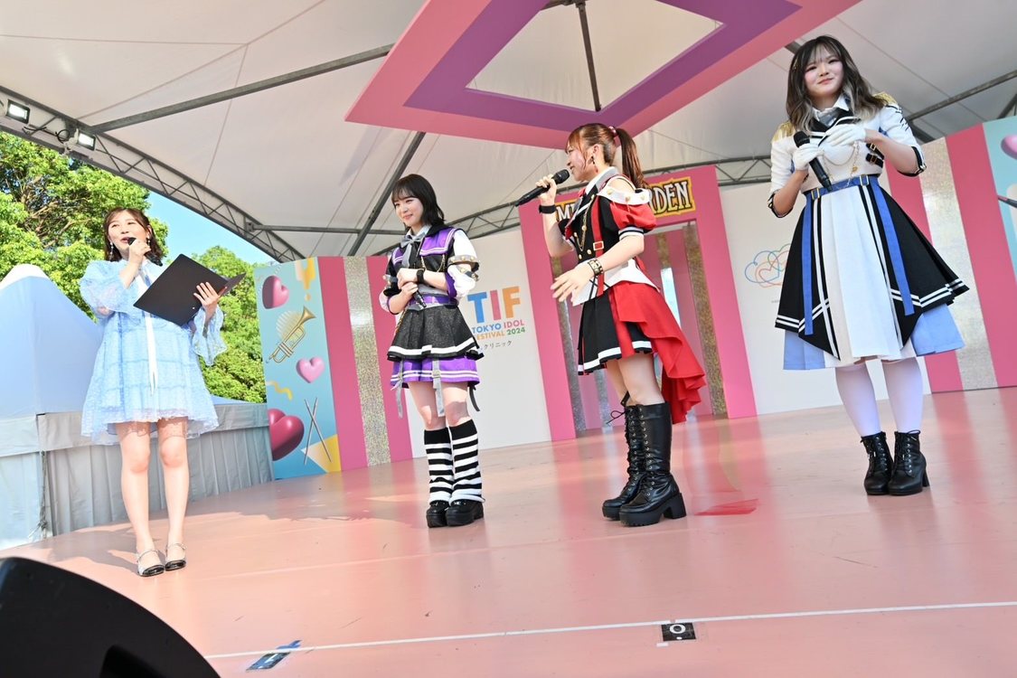 左から西野・咲間・甘崎・多々良（＜TOKYO IDOL FESTIVAL 2024 supported by にしたんクリニック＞）