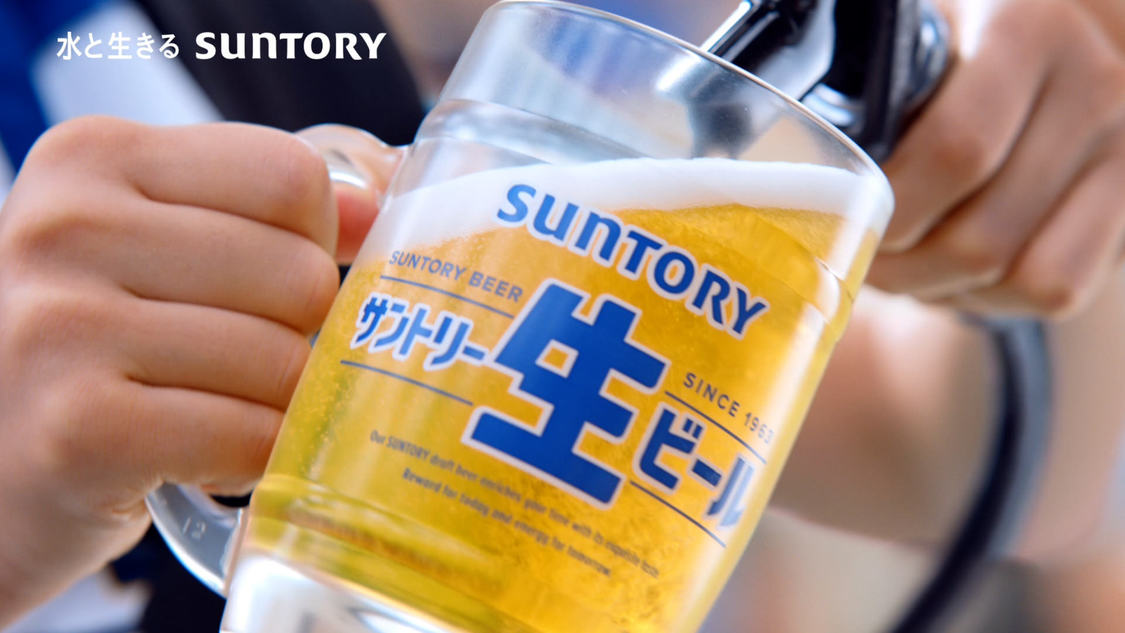 「サントリー生ビール」新TV-CM「球場」篇場面写真
