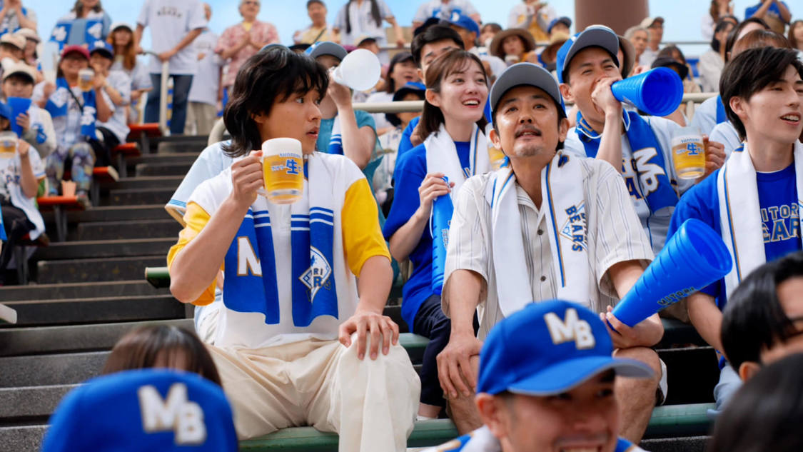 「サントリー生ビール」新TV-CM「球場」篇場面写真