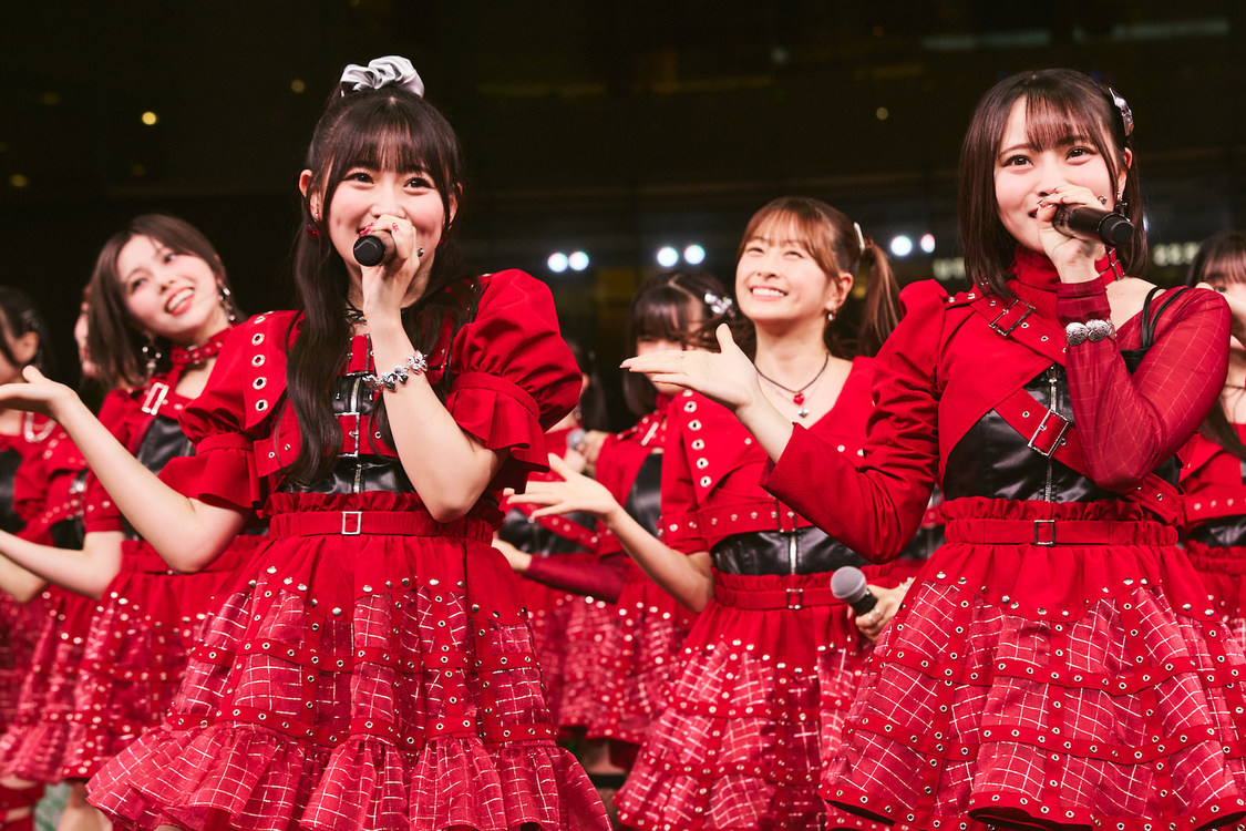 HKT48＜18thシングル「僕はやっと君を心配できる」発売記念ミニライブ＞キャナルシティ博多 サンプラザステージ（2024年9月11日／©︎Mercury）