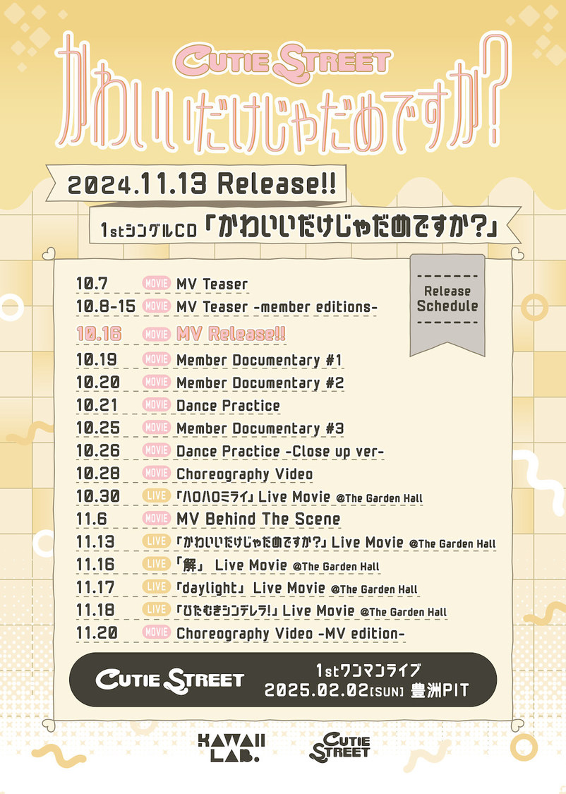 CUTIE STREET 1st シングルCD「かわいいだけじゃだめですか？」