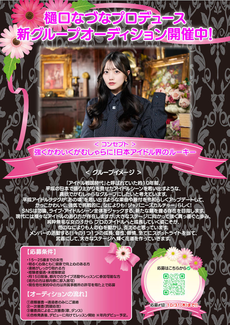 樋口なづなプロデュース新アイドルグループオーディション