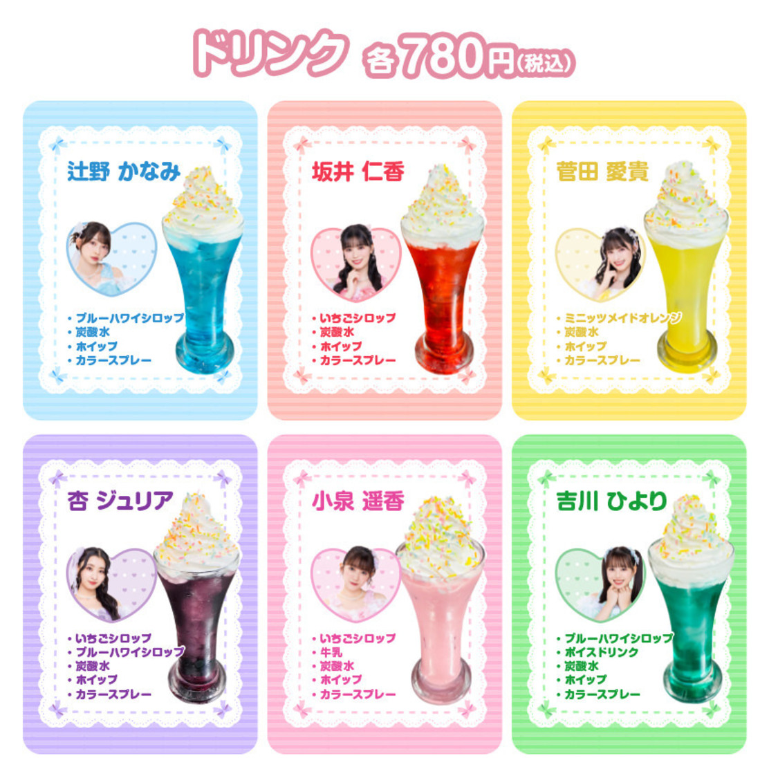 ※すべてノンアルコールドリンク