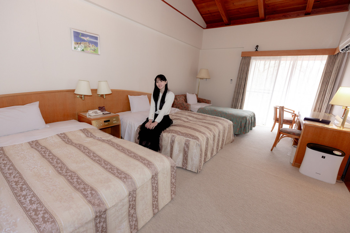 この日は、ラグジュアリーな「離れ特別和洋室」に宿泊した宮原