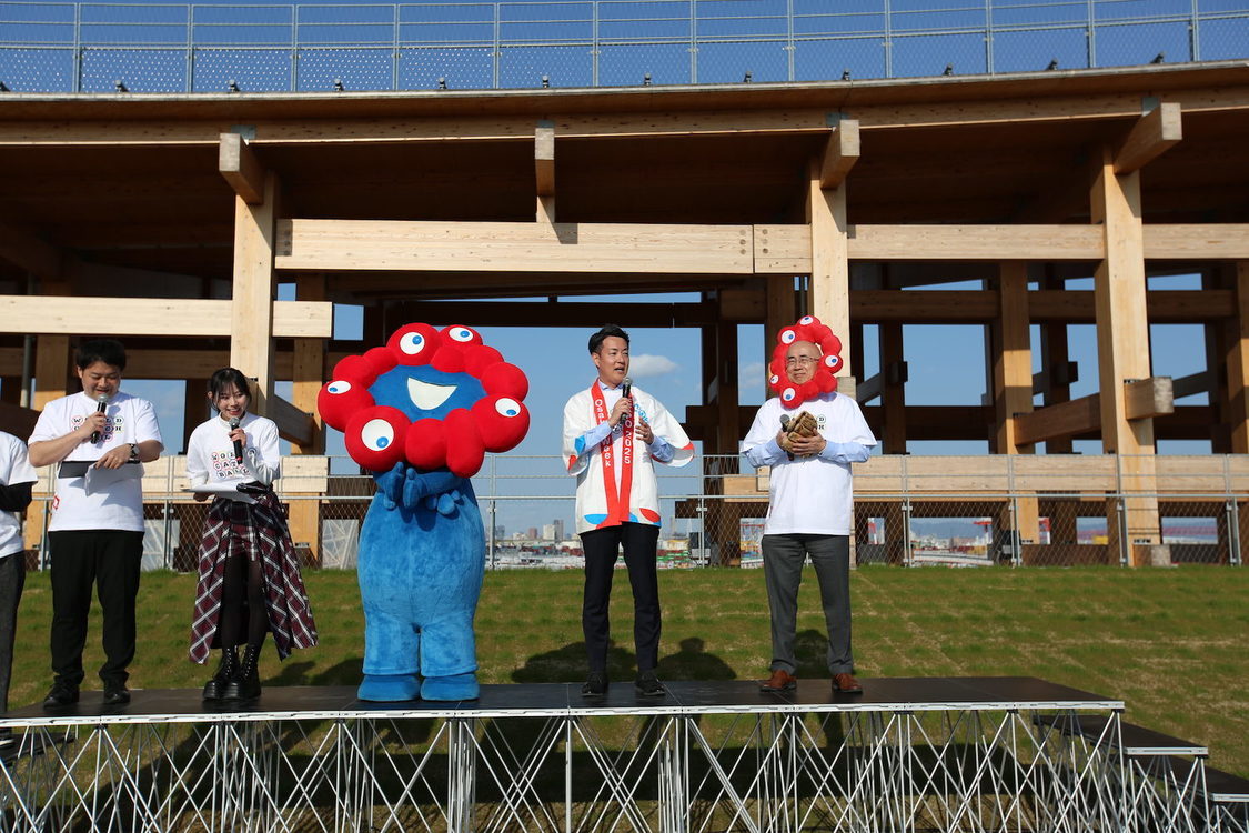 ＜世界キャッチボールプロジェクト＞大屋根リング（2025年4月4日）