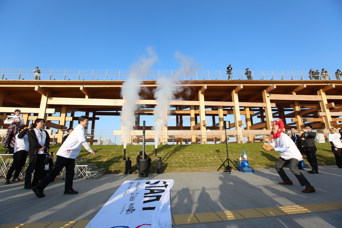 ＜世界キャッチボールプロジェクト＞大屋根リング（2025年4月4日）